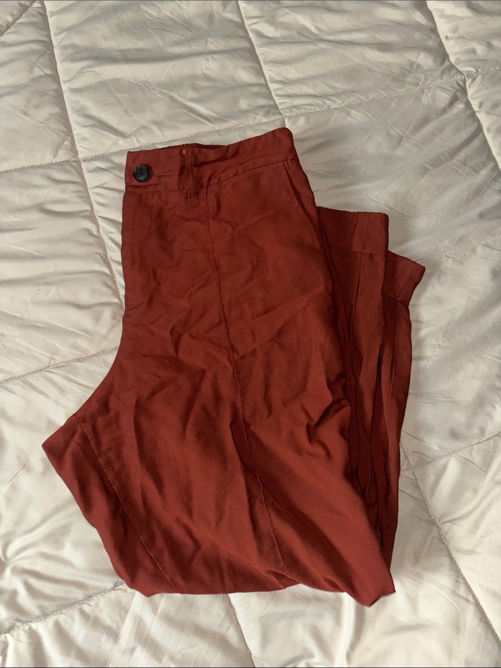 a new day Women's Rust Red High-Rise Trousers